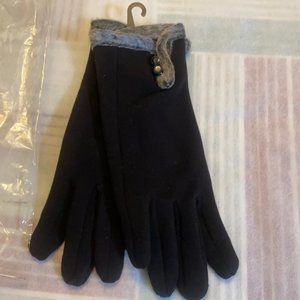 Spring season fleece gloves for ladies